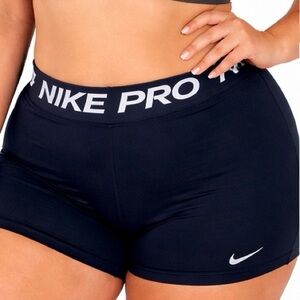 NWT Nike Women's Pro 3” Navy Blue Compression Shorts